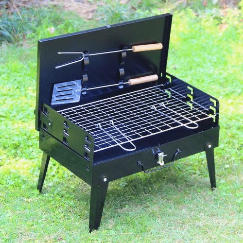 Foldable Grill Suitcase Style Stainless Steel Grate