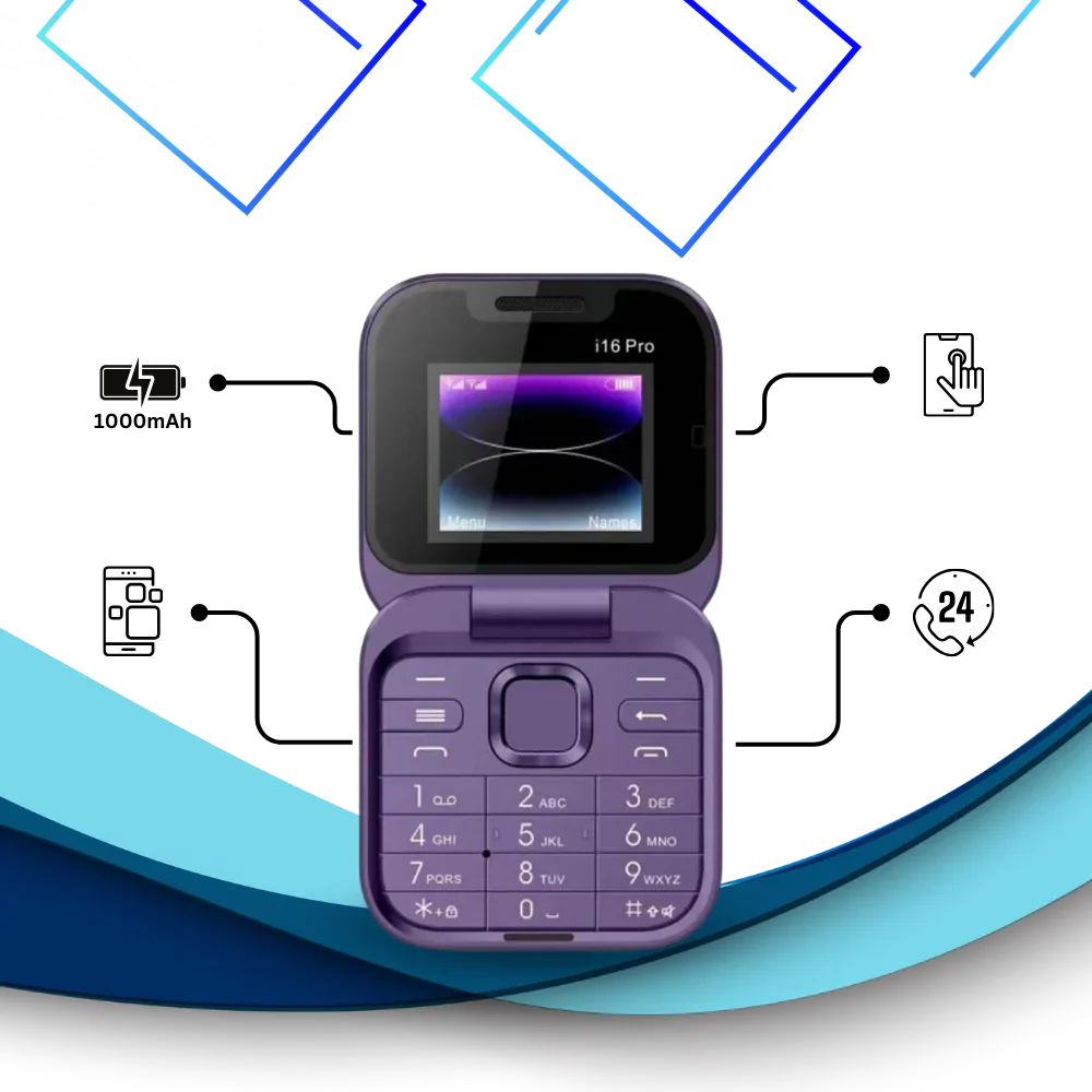 Folding Cell Phone Dual Nano SIM All-Day Battery
