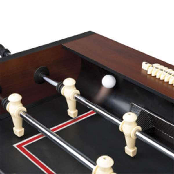 Foosball Table Tournament-Size Thermoplastic Playfield & Solid Steel Rods