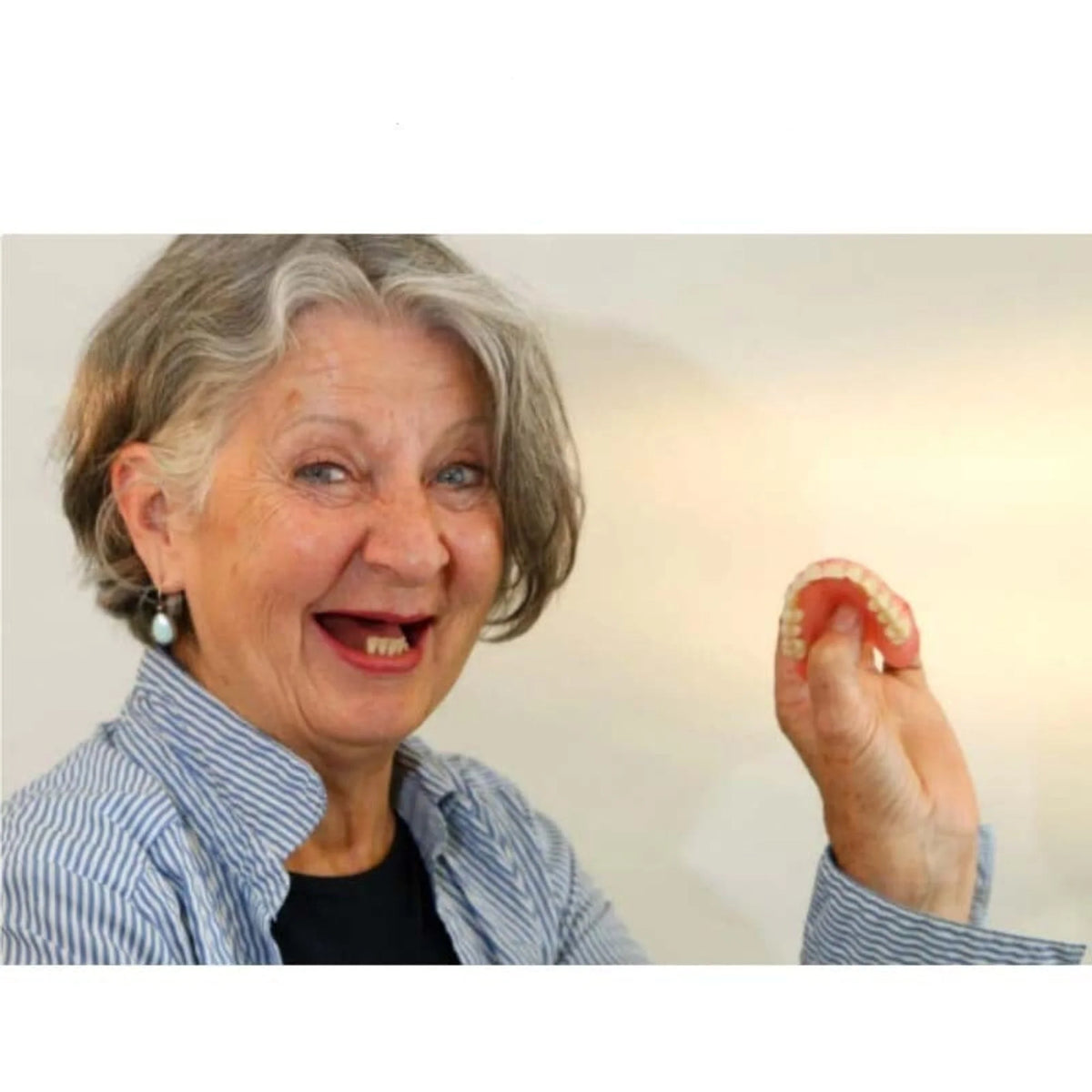 Full Arch Denture Set Flexible Cushion Grip Upper and Lower