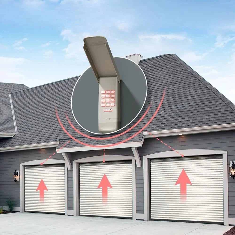 Garage Opener Keypad Wireless 3-Channel Backlit & Weatherproof