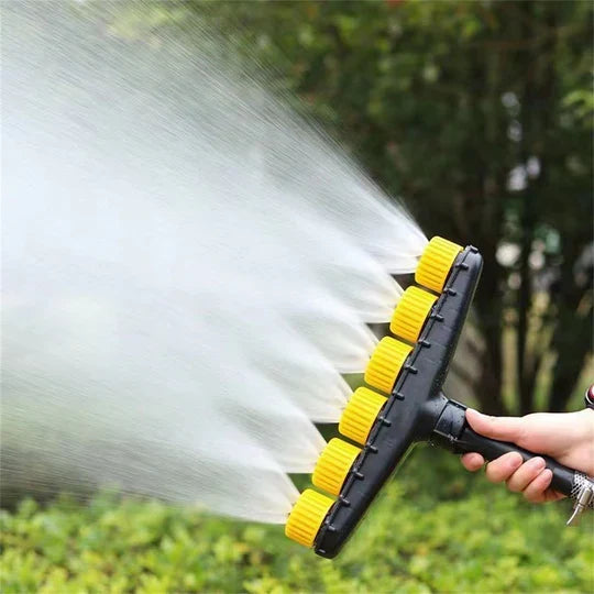 Garden Hose Nozzle Adjustable Spray Patterns Quick-Connect Water-Efficient