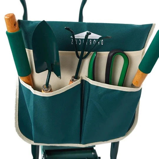 Garden Kneeler And Seat Foldable With Tool Pouches
