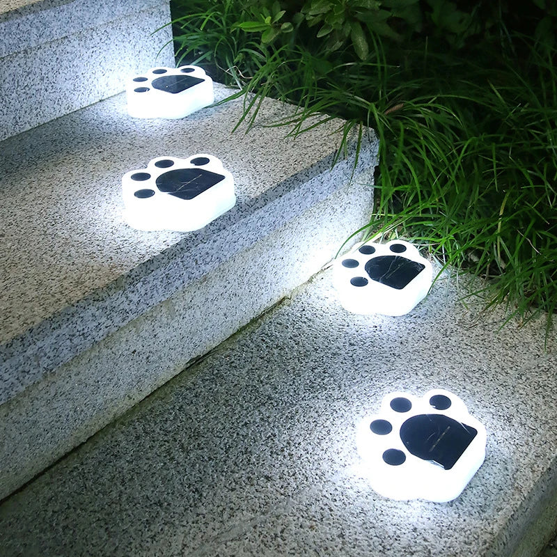 Garden Path Light Solar Paw-Shaped Weatherproof 9 Hours