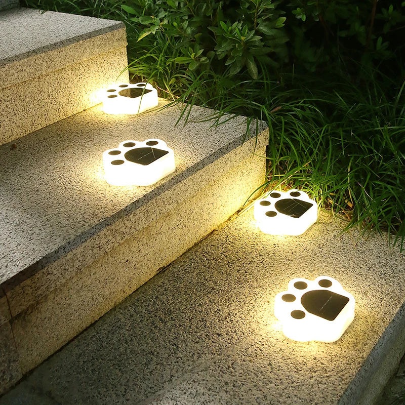 Garden Path Light Solar Paw-Shaped Weatherproof 9 Hours