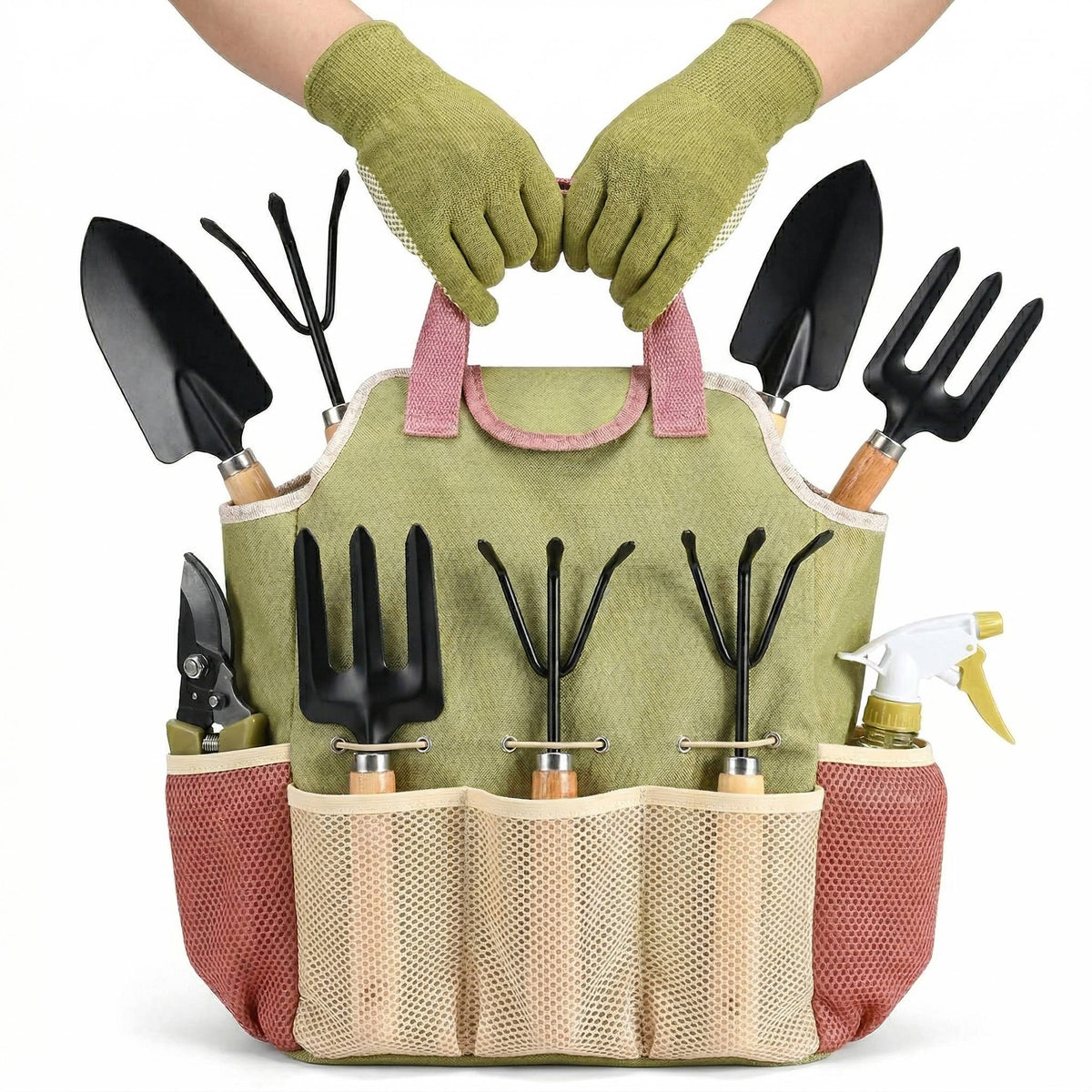 Garden Tool Kit 10-Piece Rust-Resistant Steel Ergonomic Handles