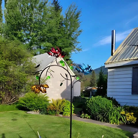 Garden Wind Spinner Colorful Rotating Fade-Resistant