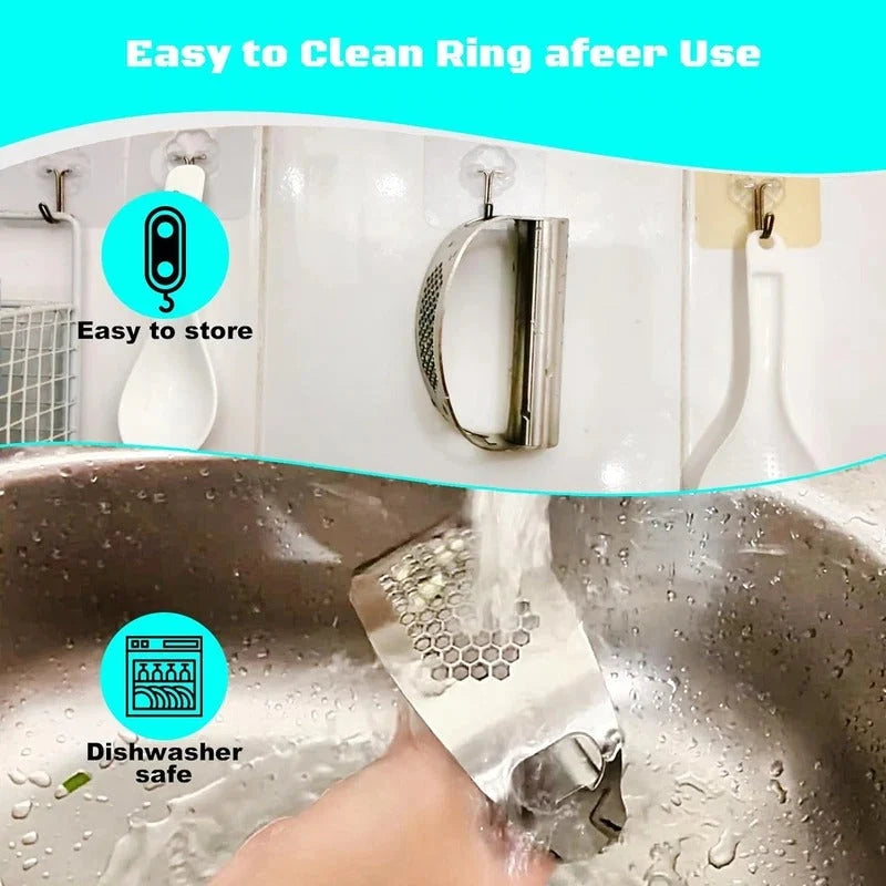 Garlic Press Curved Rocker Dishwasher-Safe Built-In Bottle Opener