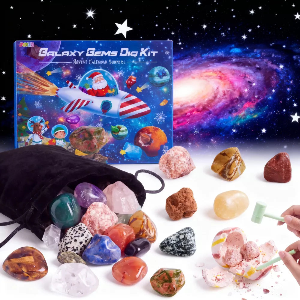 Geode Advent Calendar 21 Natural Geodes Excavation Kit