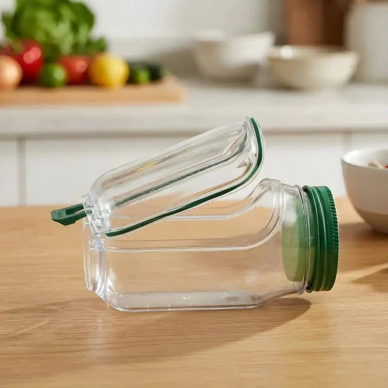 Glass Salad Container Airtight Screw Cap & Side Opening