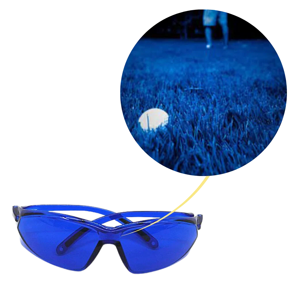 Golf Ball Finder Glasses Blue Contrast Lenses Lightweight Frame