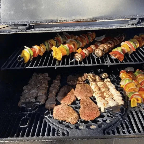 Grill Skewers Double-Prong Sliding Scraper Set of 3