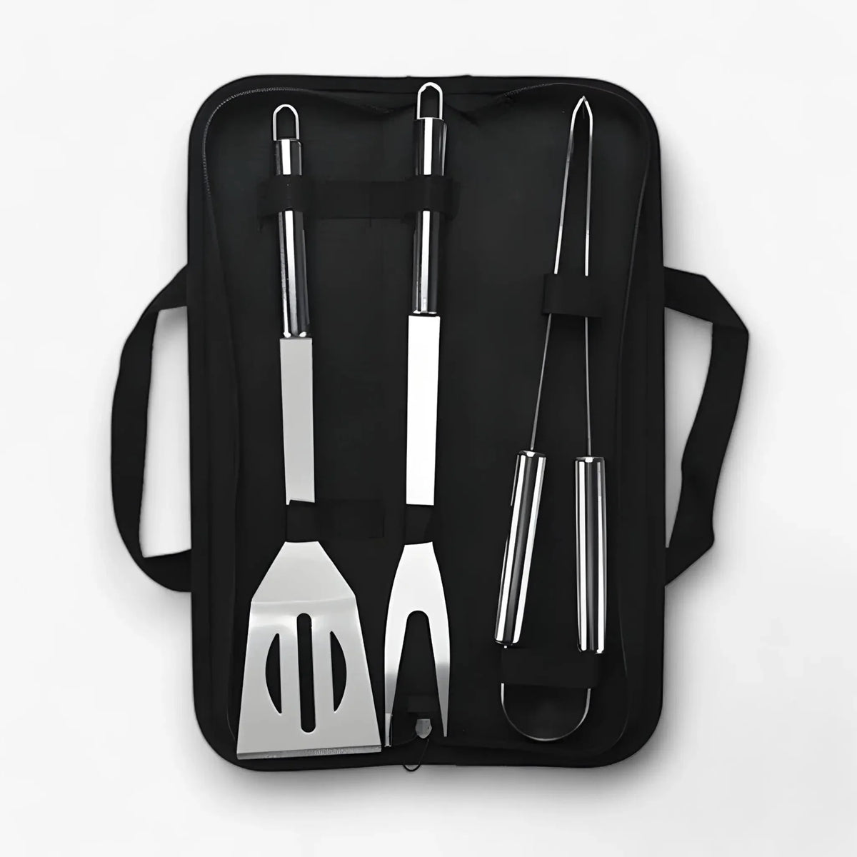 Grill Tool Set Stainless Steel Carrying Case Heat-Resistant Handles