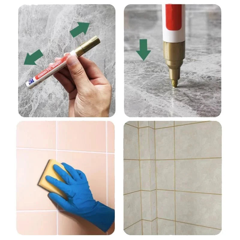 Grout Pen Waterproof & Mold-Resistant Precision Tip
