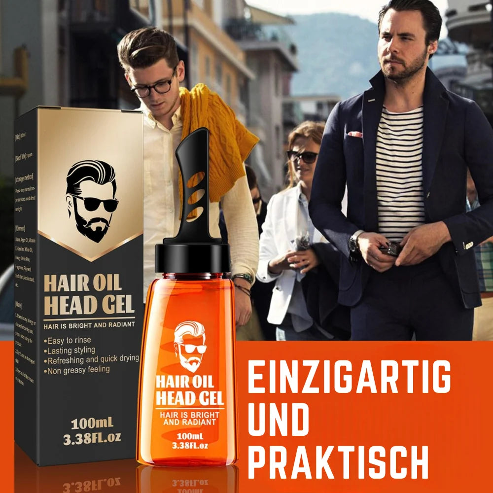 Hair Gel Comb Integrated Dispensing Strong Hold & Non-Greasy