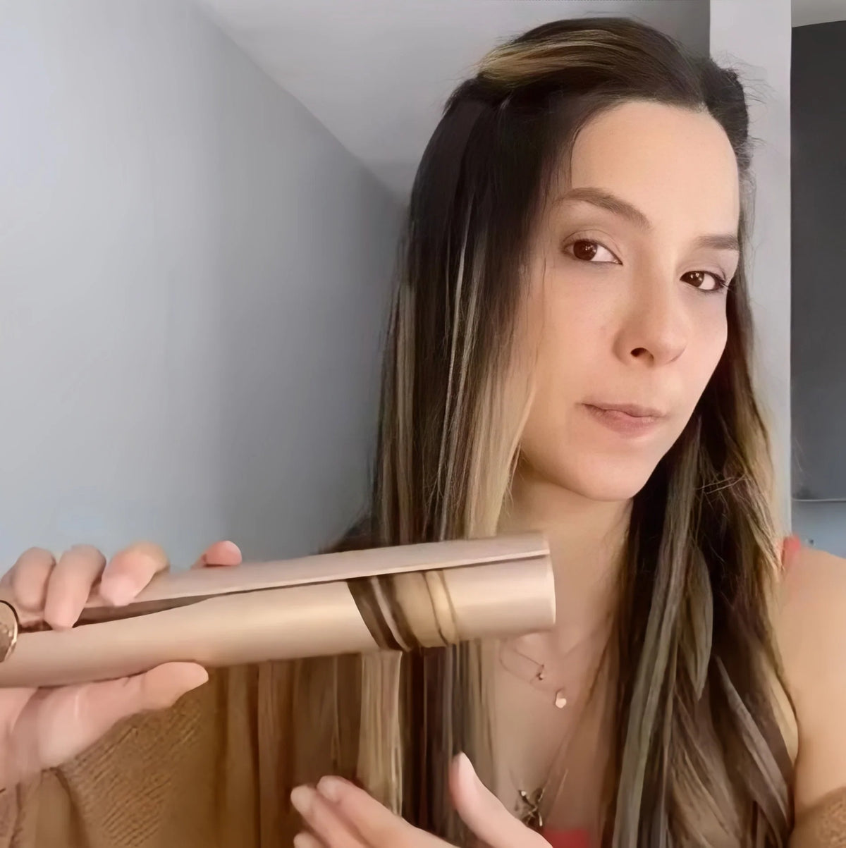 Hair Straightener & Curler Titanium Plates 5 Heat Settings