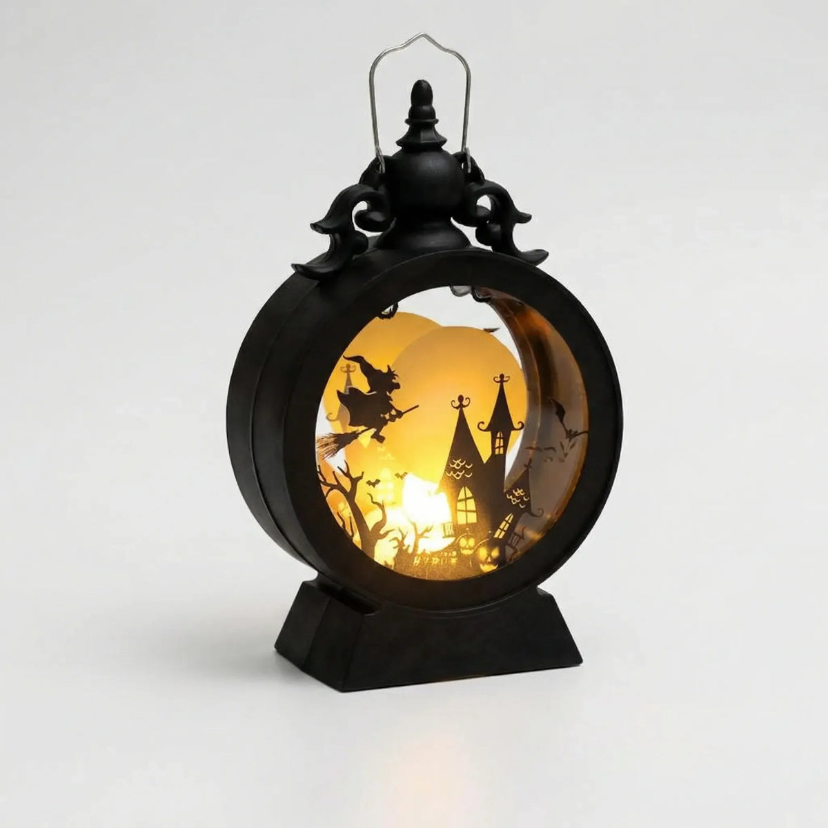 Halloween Lantern Warm LED Battery-Powered Hanging & Freestanding