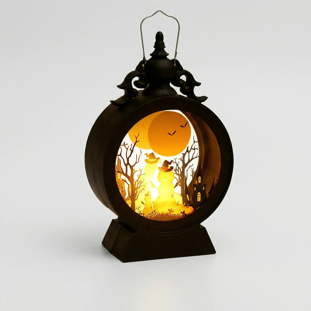 Halloween Lantern Warm LED Battery-Powered Hanging & Freestanding