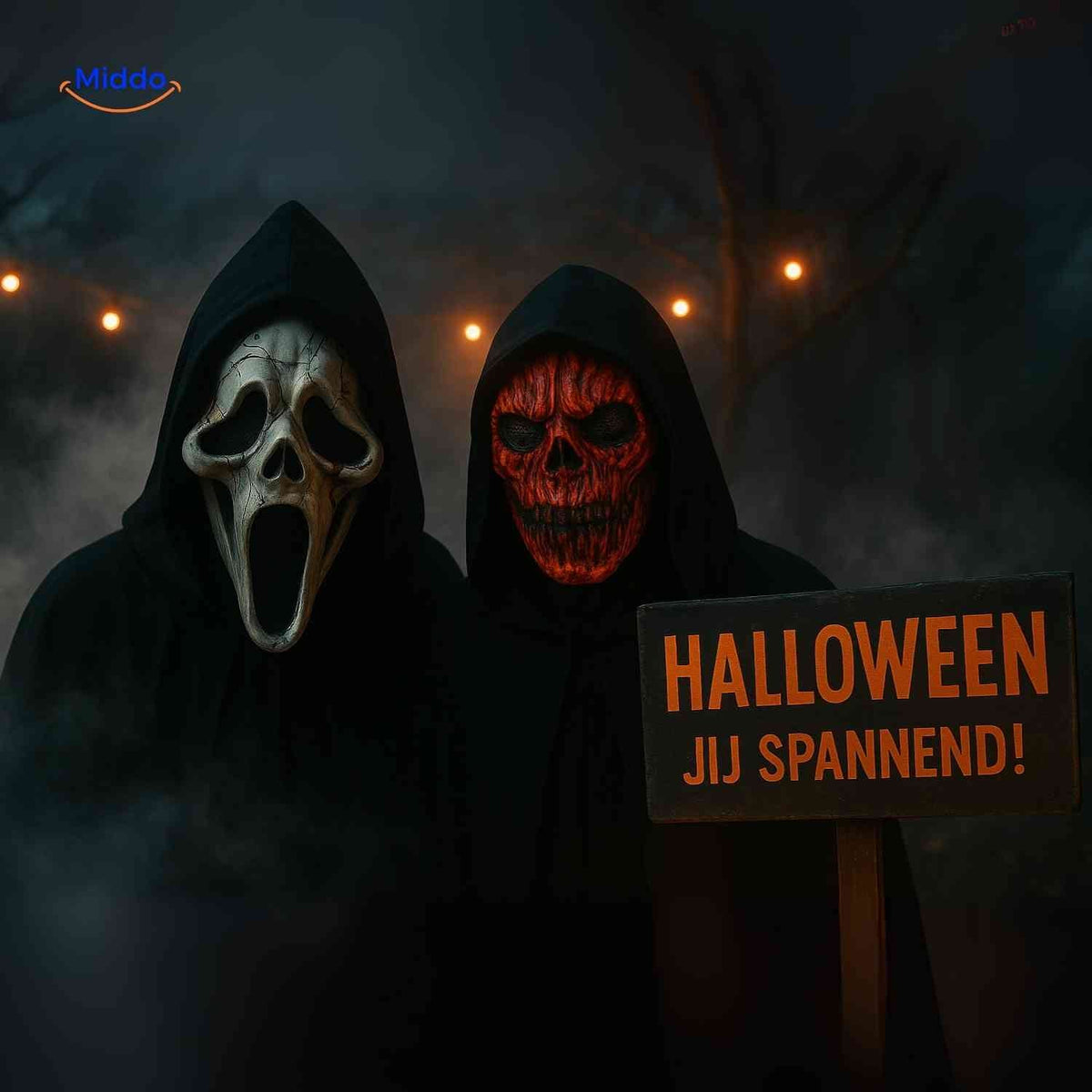 Halloween Mask Full Face Integrated Hood Breathable Visibility