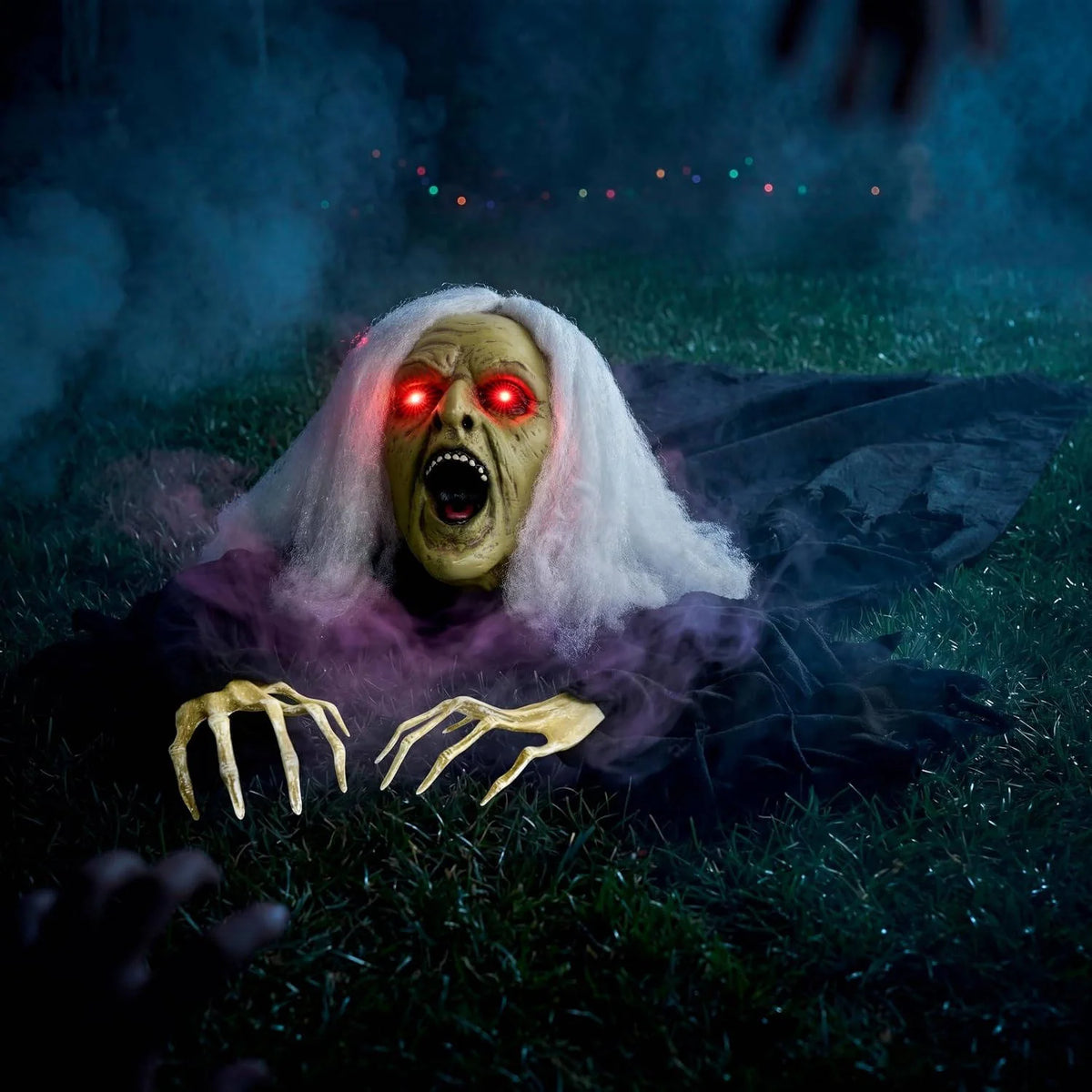 Halloween Prop Motion-Activated Glowing Eyes & Moaning Sounds