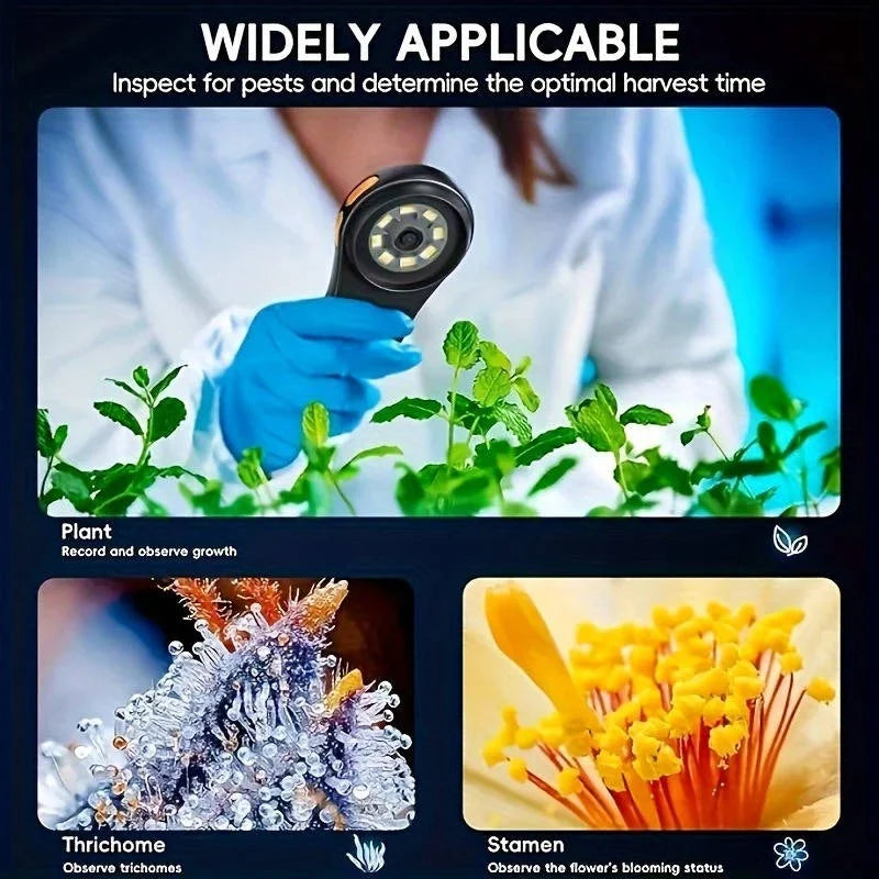 Handheld Microscope 500X Autofocus & Adjustable LEDs