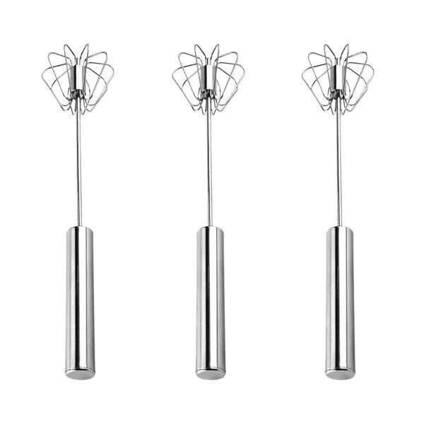 Handheld Whisk Spring-Powered Stainless Steel