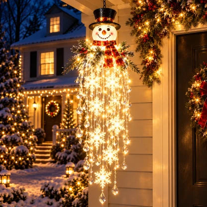 Hanging Christmas Lights Cascading LED Crystal Accents Battery-Powered