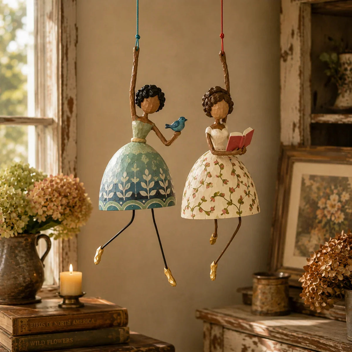 Hanging Figurine Lightweight Folk Art Gentle Swaying Movement