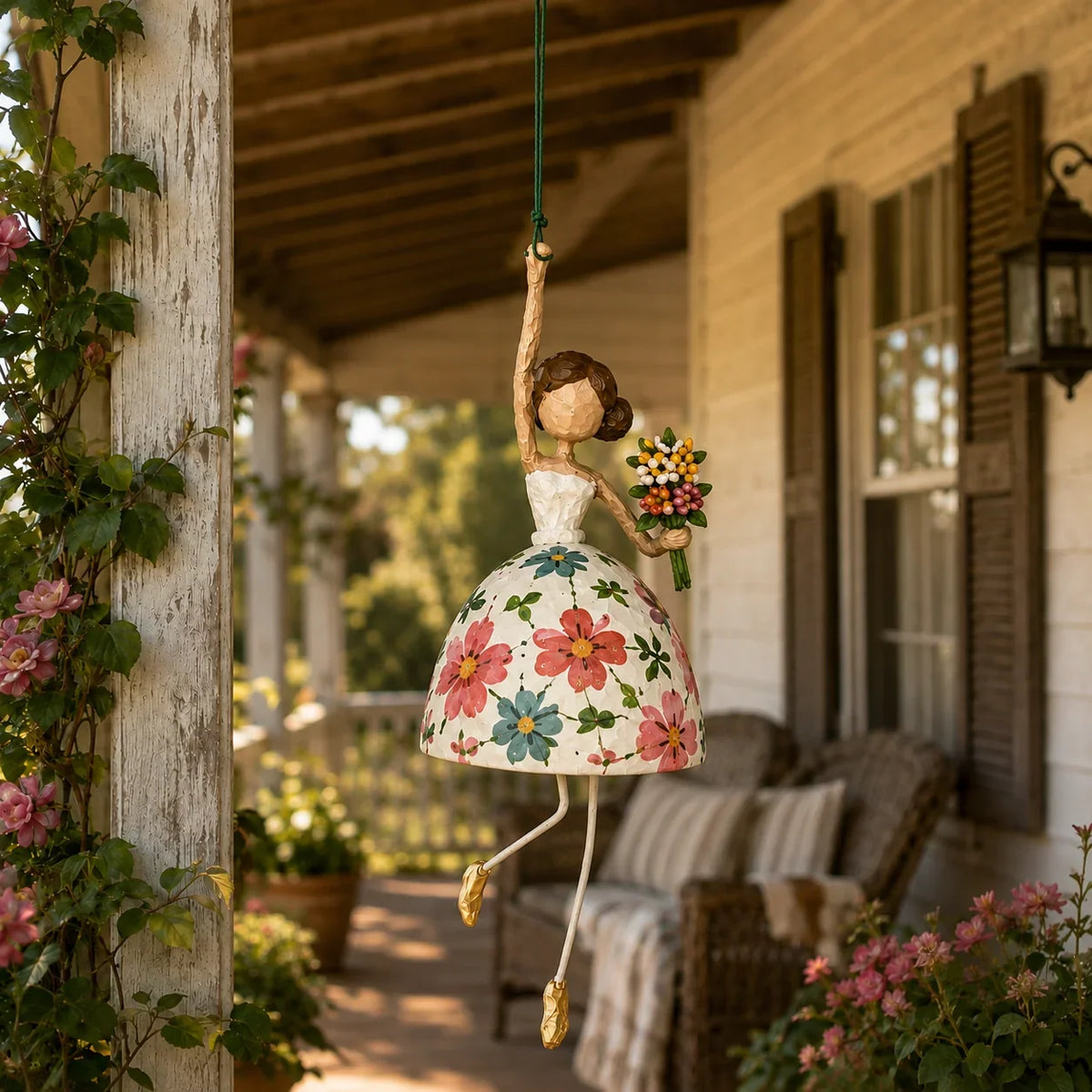 Hanging Figurine Lightweight Folk Art Gentle Swaying Movement