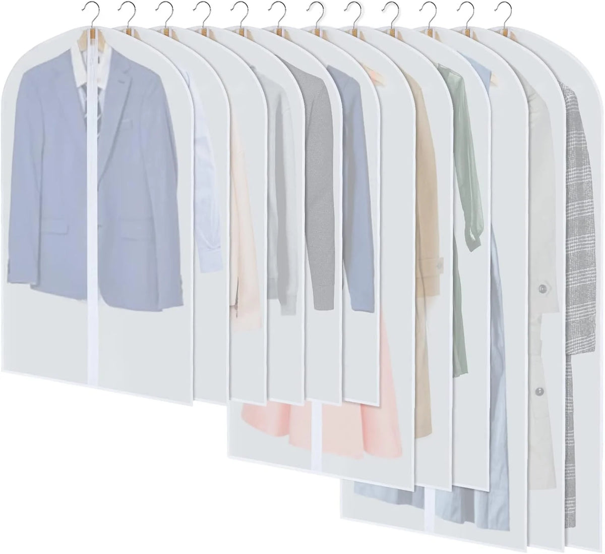 Hanging Garment Covers Water-Resistant Full-Length Zipper Three-Size Set