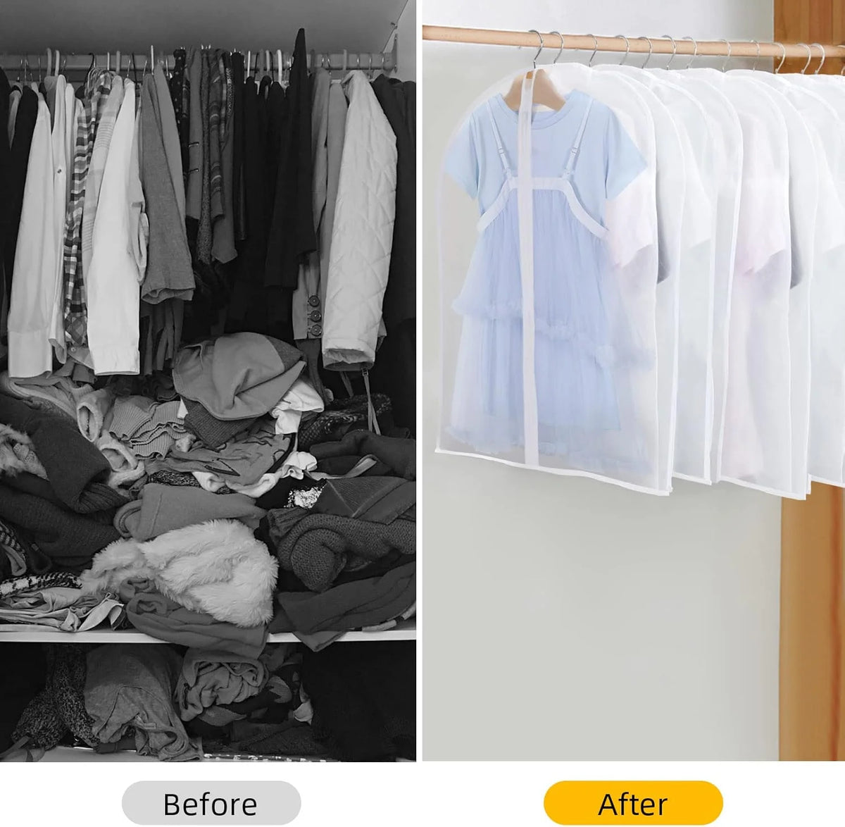 Hanging Garment Covers Water-Resistant Full-Length Zipper Three-Size Set
