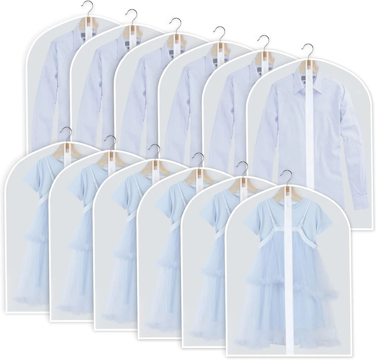 Hanging Garment Covers Water-Resistant Full-Length Zipper Three-Size Set