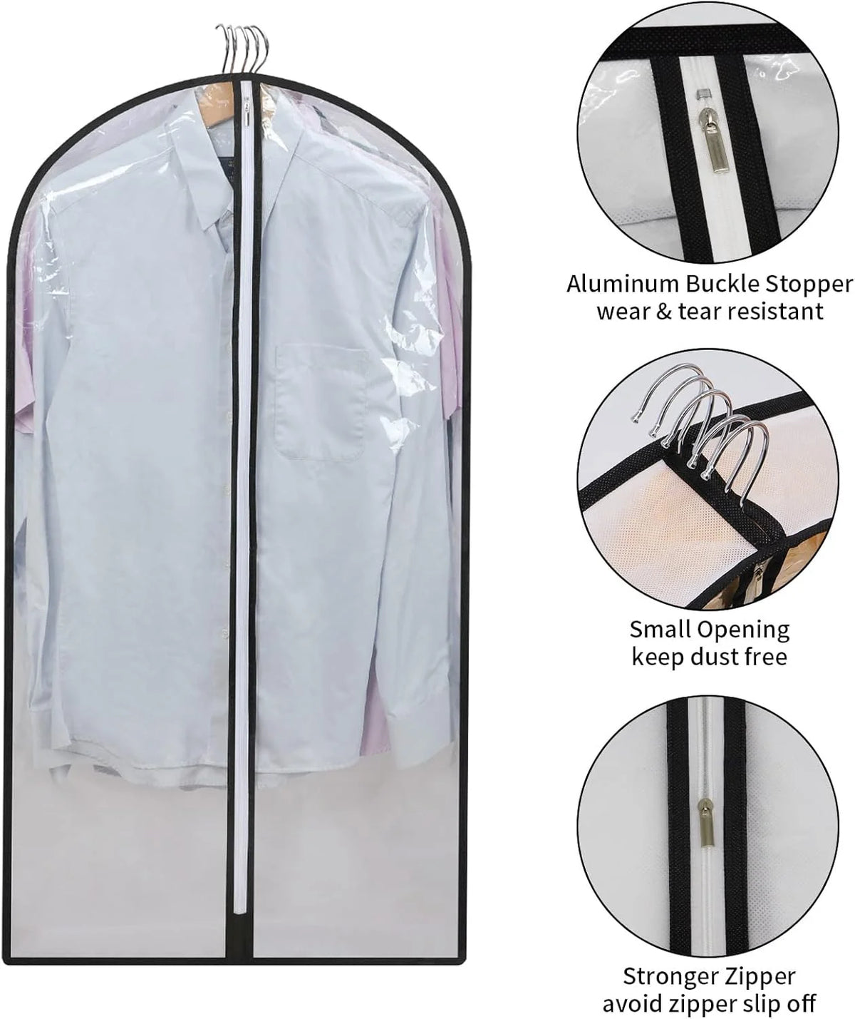 Hanging Garment Covers Water-Resistant Full-Length Zipper Three-Size Set