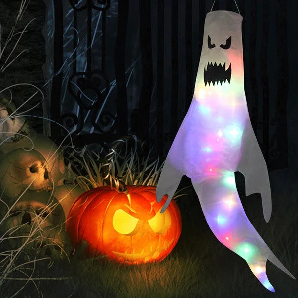Hanging Ghost Decoration Floating Pose 47-Inch LED Option
