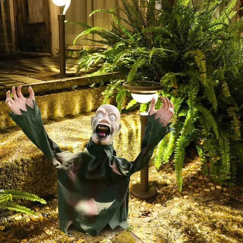 Hanging Halloween Ghost Sound-Activated Swaying & Red Eyes