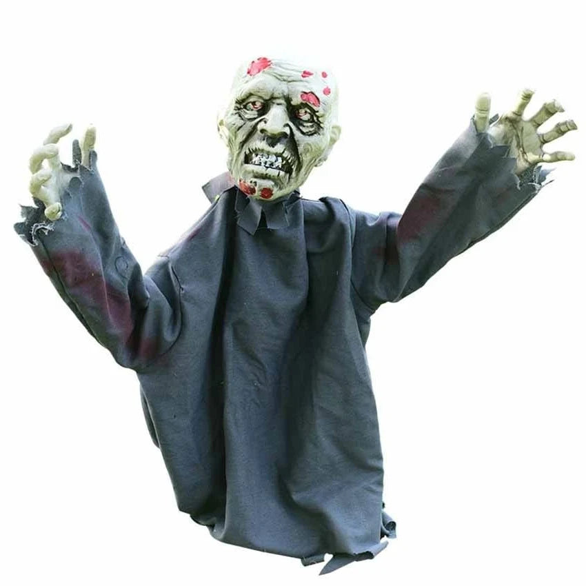 Hanging Halloween Ghost Sound-Activated Swaying & Red Eyes