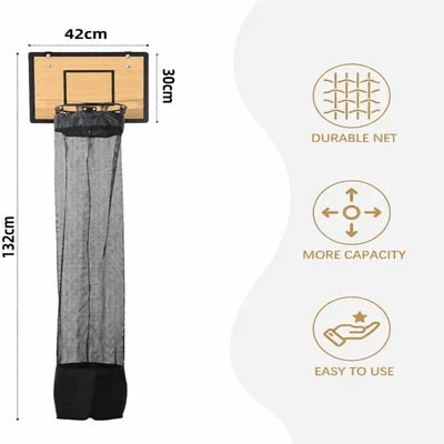 Hanging Storage Organizer Wooden Backboard Basketball Design