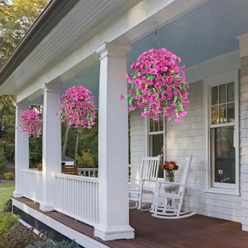 Hanging Vine Morning Glory UV-Resistant Set of 4