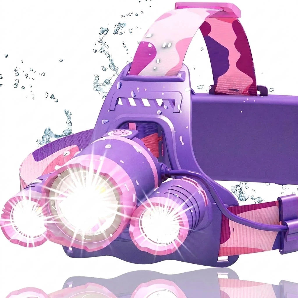 Headlamp USB Rechargeable Zoomable Beam 1080 Lumens