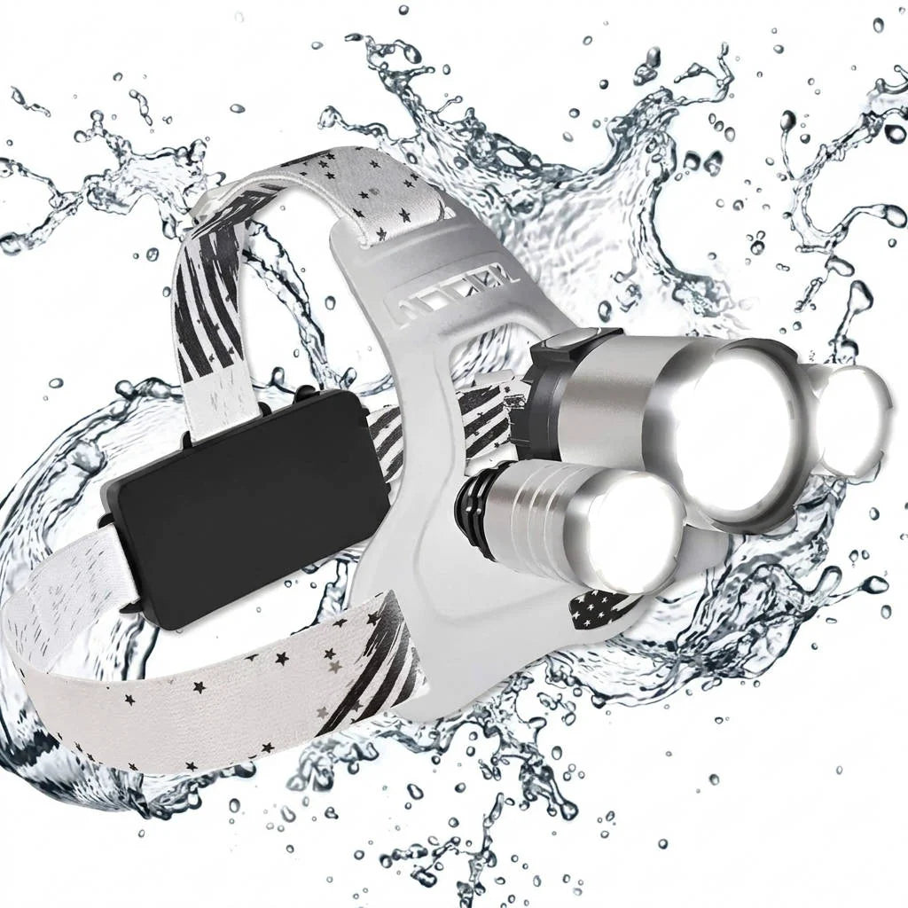 Headlamp USB Rechargeable Zoomable Beam 1080 Lumens