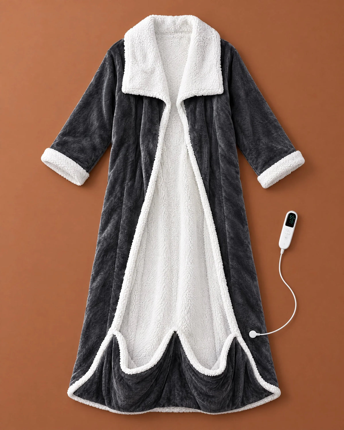 Heated Blanket Coat Full-Length Sleeves & Foot Pocket