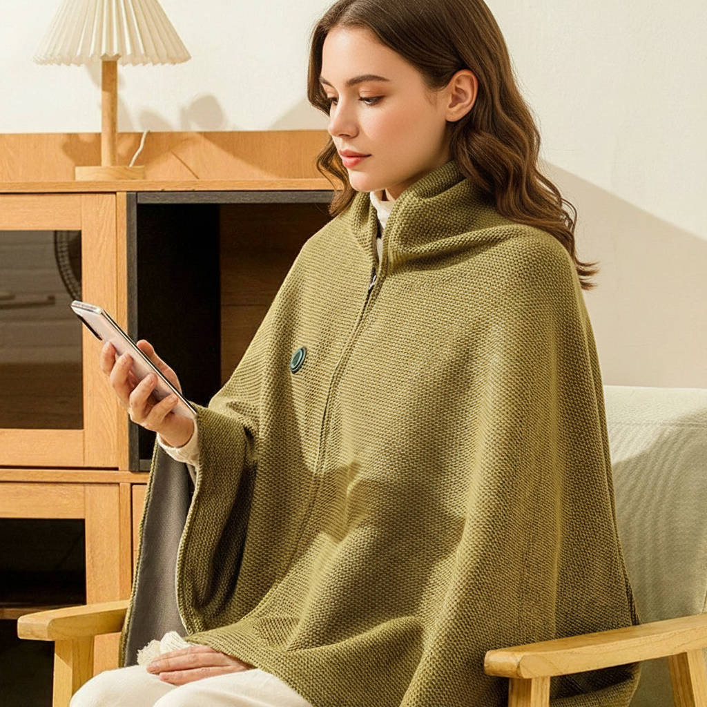 Heated Blanket Wrap USB-C Powered Zippered 3 Heat Settings