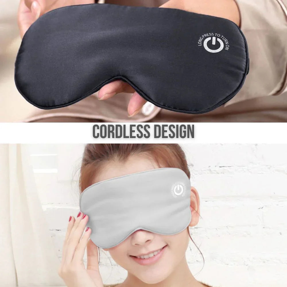 Heated Eye Mask Cordless Rechargeable Gentle Vibration