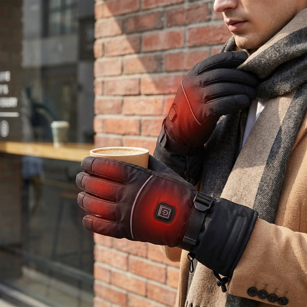 Heated Gloves Carbon Fiber Rechargeable Water-Resistant