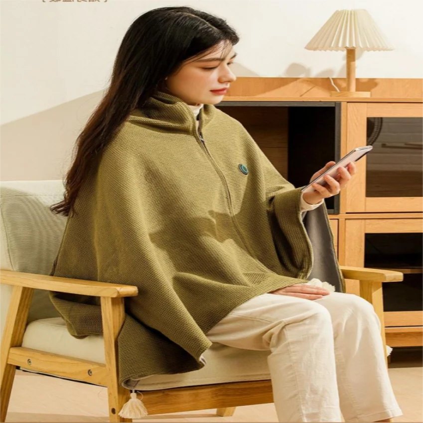 Heated Shawl 15-Second Warmth USB-Powered