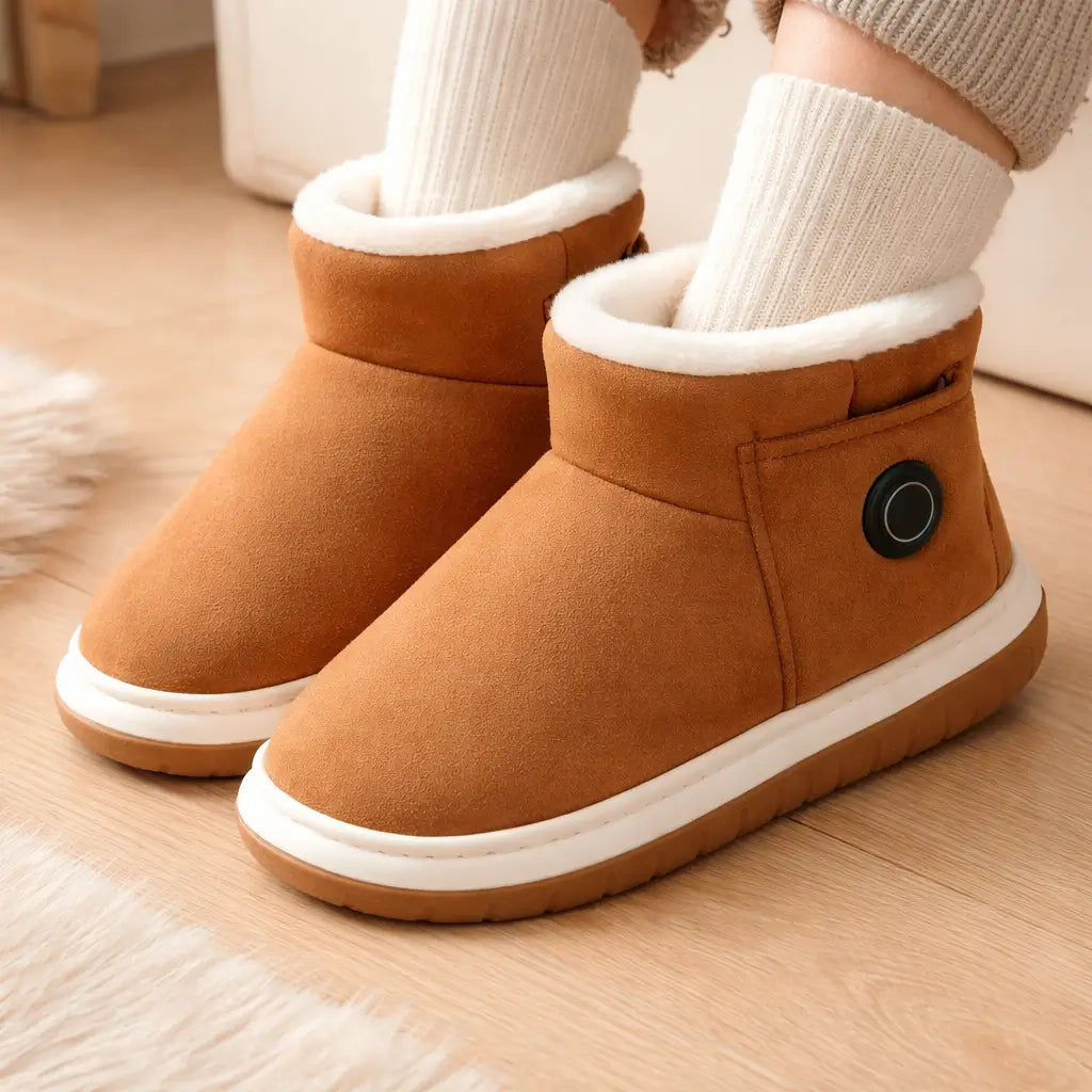 Heated Slippers Rechargeable 3 Heat Settings Non-Slip Sole