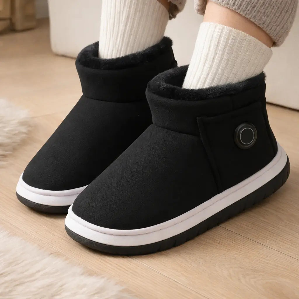 Heated Slippers Rechargeable 3 Heat Settings Non-Slip Sole