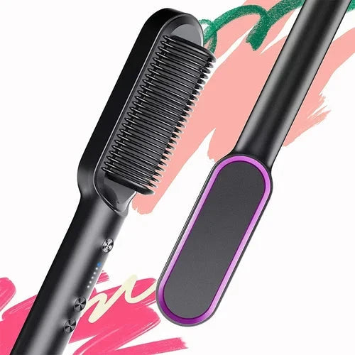Heated Styling Comb Ion Frizz Control Adjustable Heat