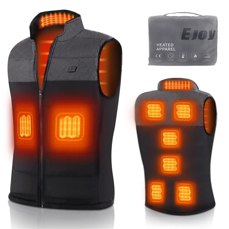 Heated Vest Graphene Heating Zones USB-Powered Lightweight Design