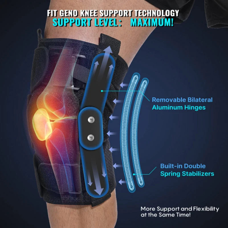 Hinged Knee Brace Removable Aluminum Hinges & Gel Patella Pad